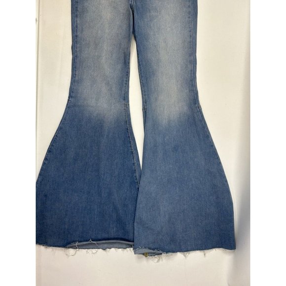 Free People Love Letters Float On Flare High Rise Bell Bottom Jeans - Picture 7 of 8
